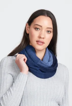 Merino Wool Striped Infinity Scarf