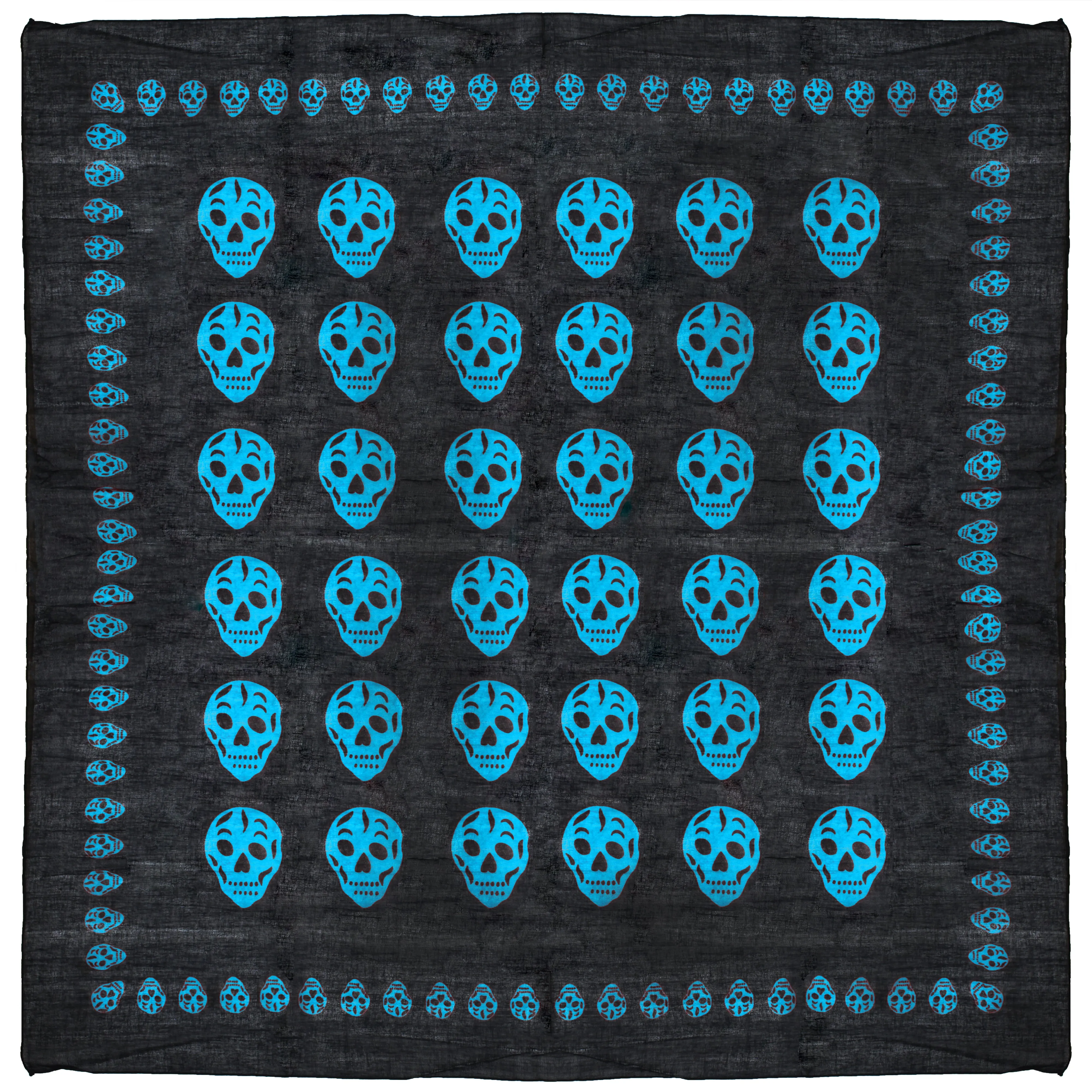 Meter x Meter Skull Print Square Scarf