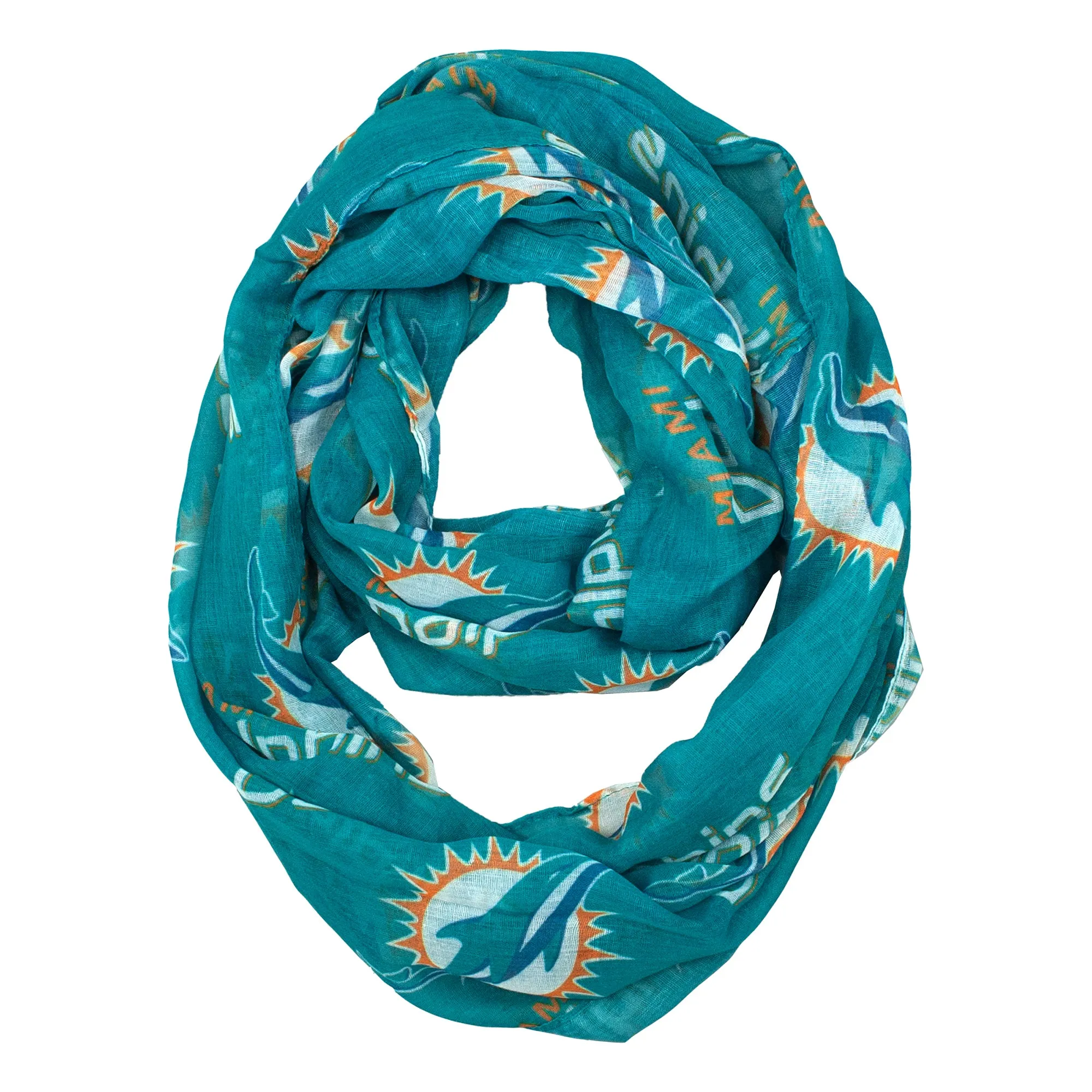 Miami Dolphins Sheer Infinity Scarf