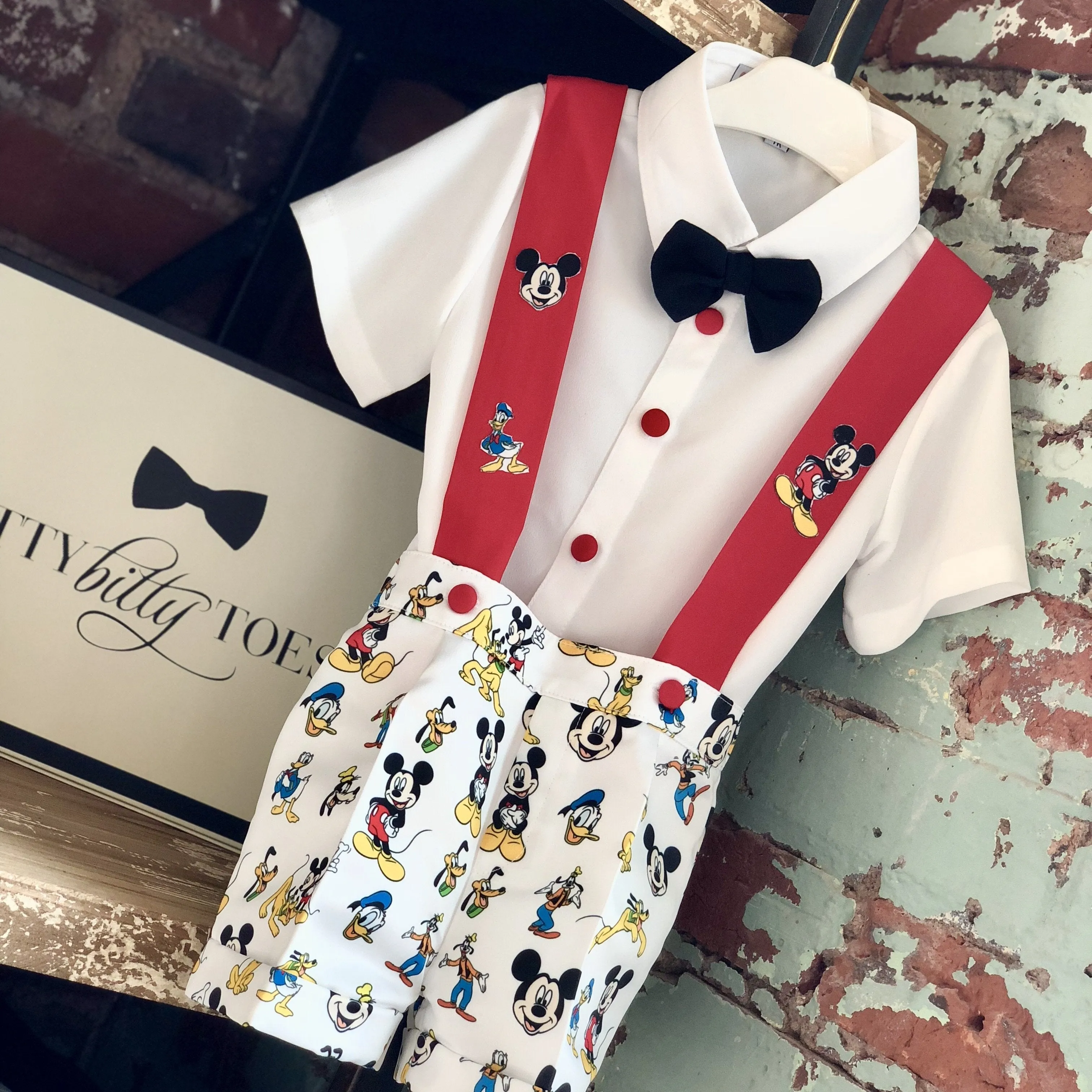 Mickey Mouse Inspired Suspenders Set