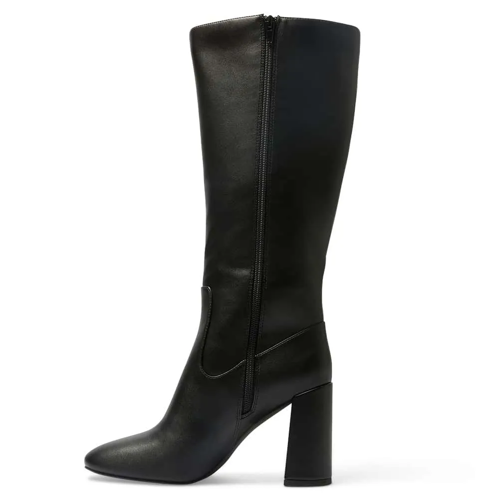 Misha Boot in Black Smooth