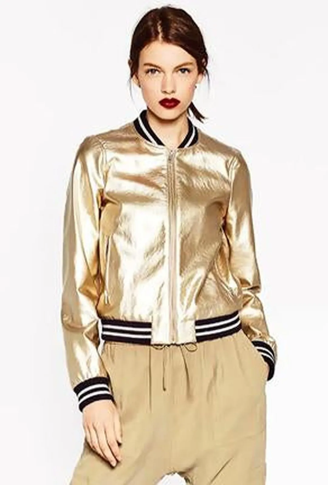 MISTY - METALLIC BASEBALL JACKET