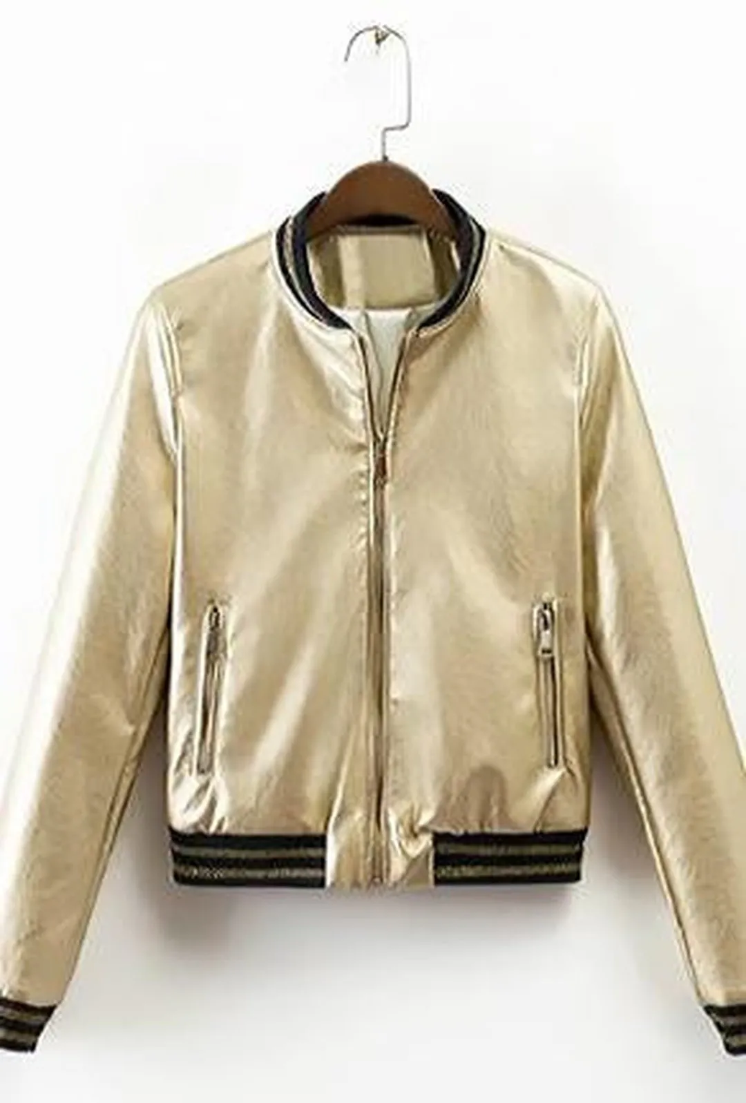 MISTY - METALLIC BASEBALL JACKET