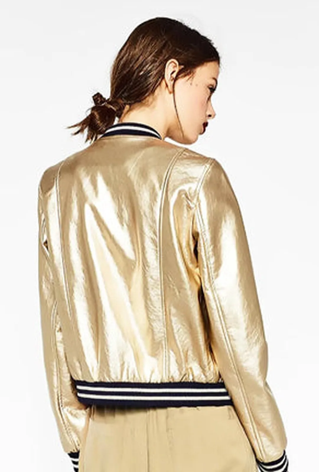 MISTY - METALLIC BASEBALL JACKET