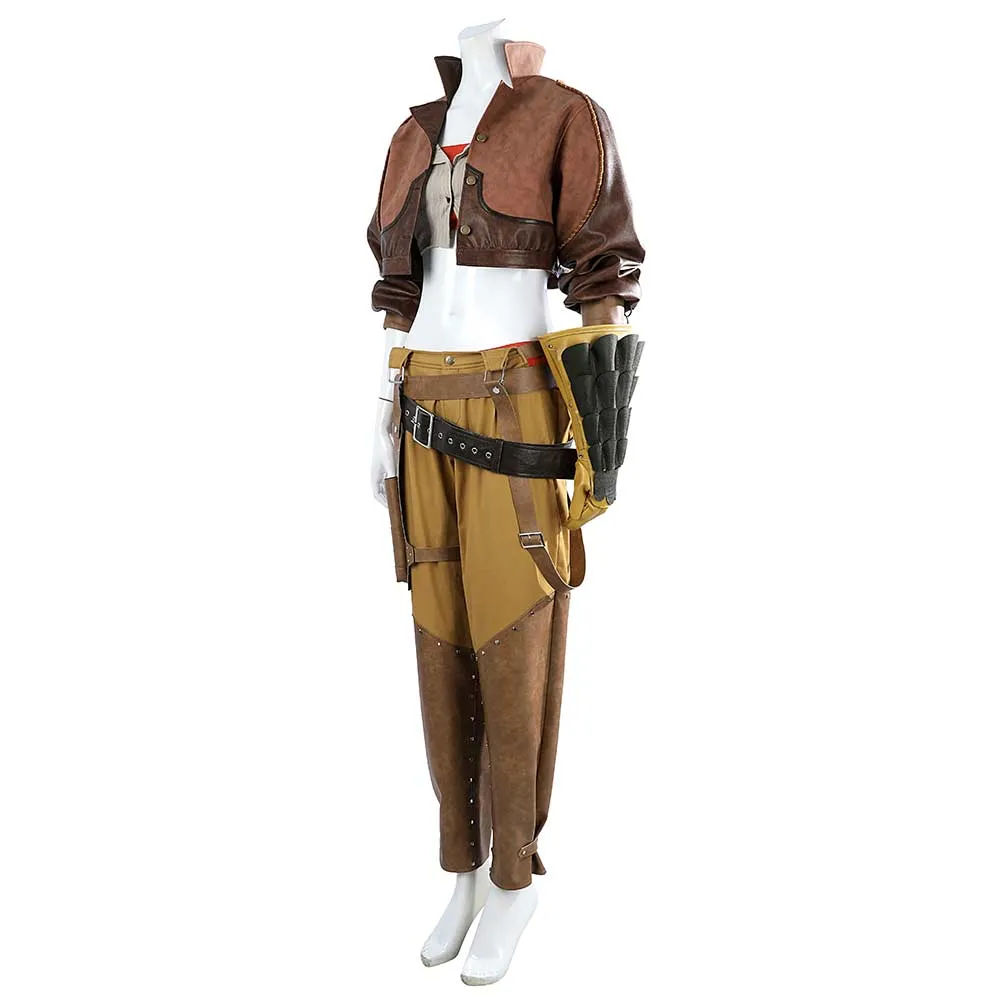 Monster Hunter Wilds Gemma Women Brown Outfit Carnival Halloween Cosplay Costume