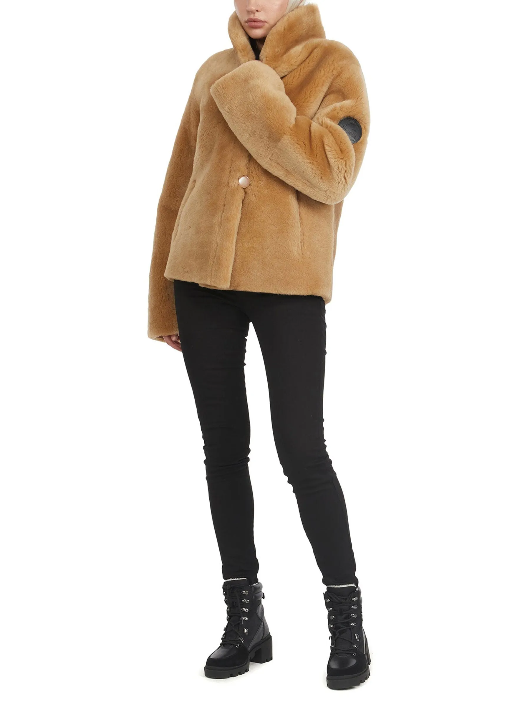 Nathalie Women's Reversible Shearling Jacket