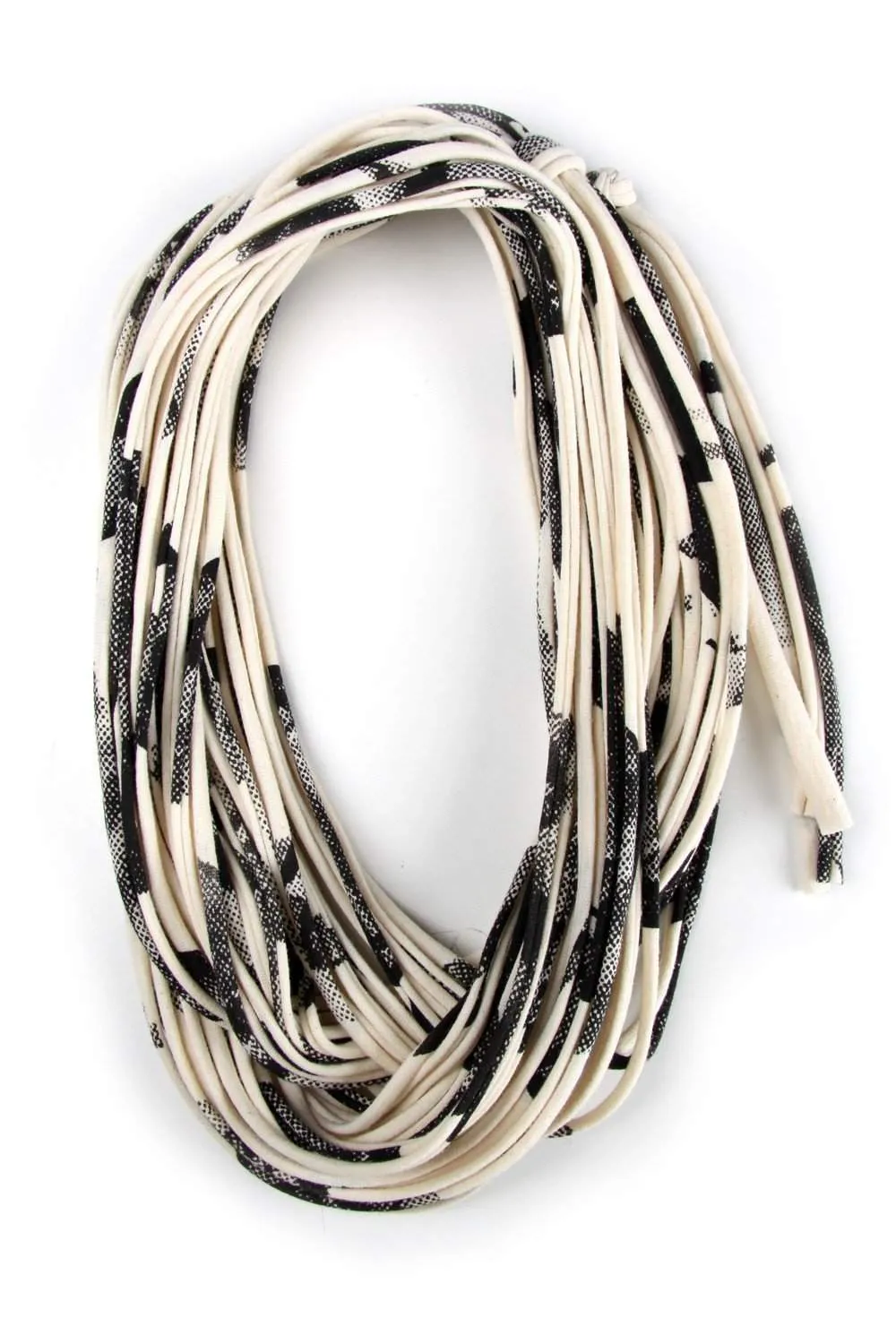 Necklush Infinity Scarf / Cream White w Black / Unisex