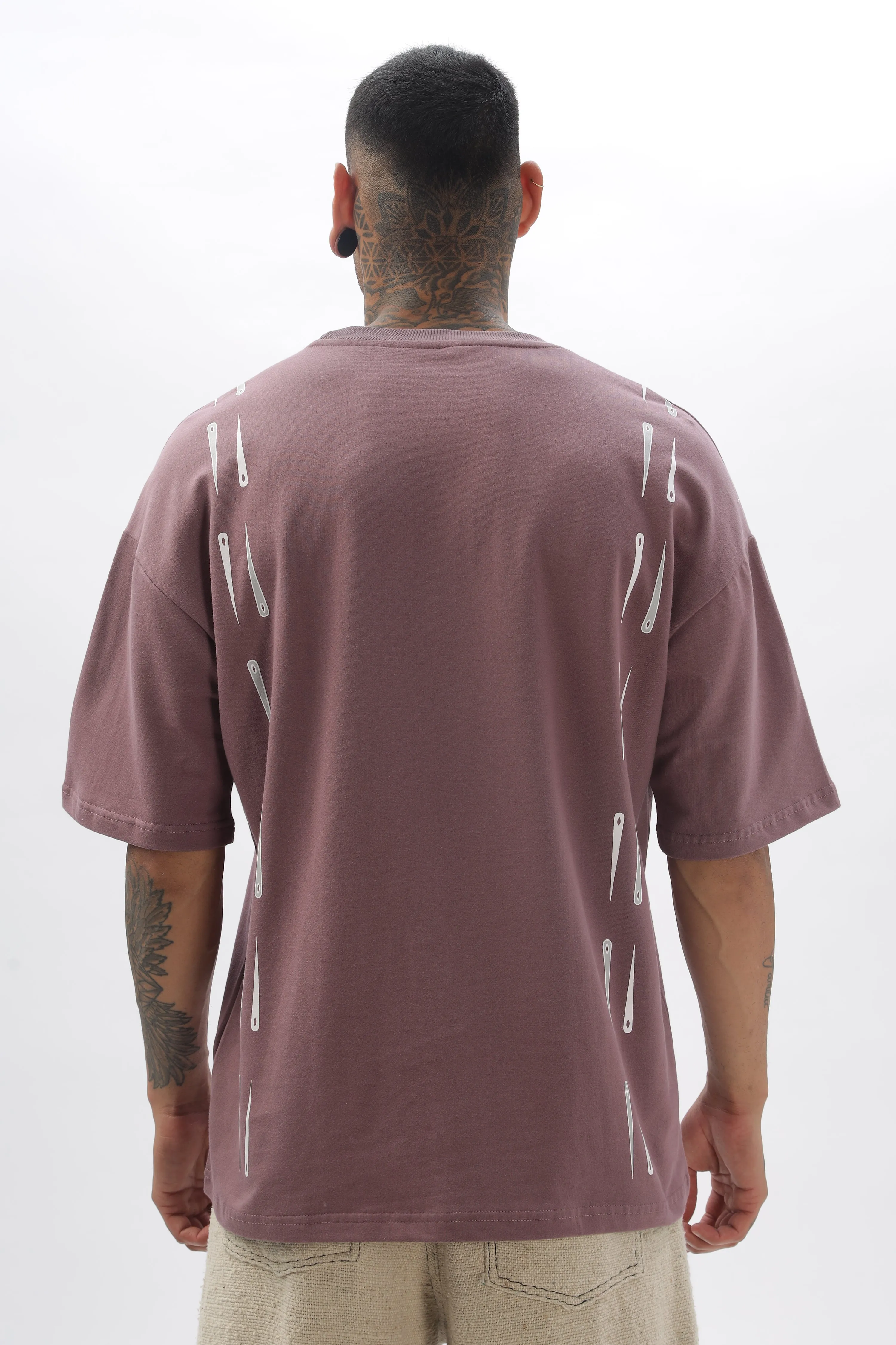 NeedleFlow Rose Ebony Dropshoulder Tee