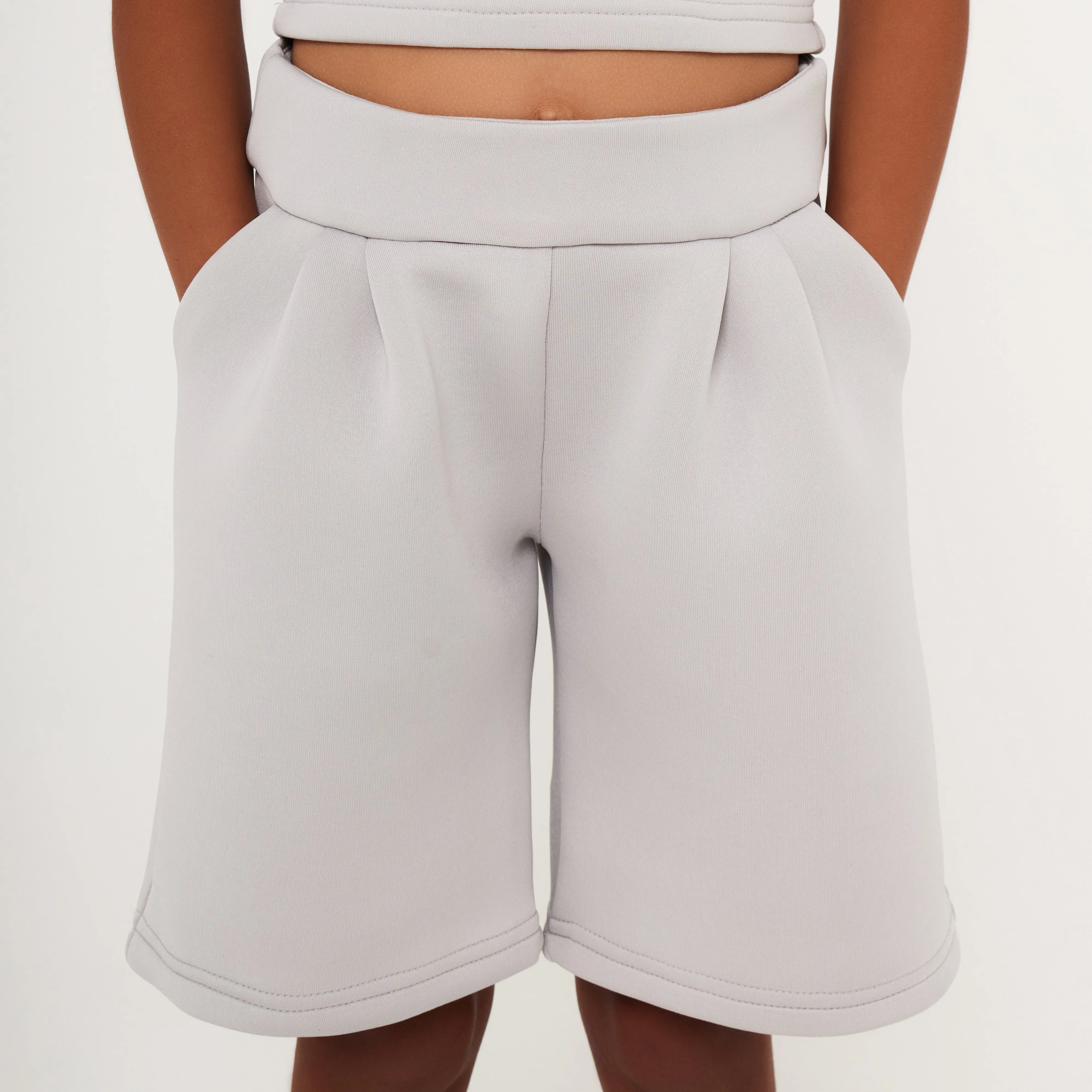 Neoprene Pleat Shorts