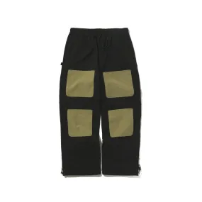 OPEN 4 POCKET WIDE TRACK PANTS BLACK / CORDUROY BEIGE