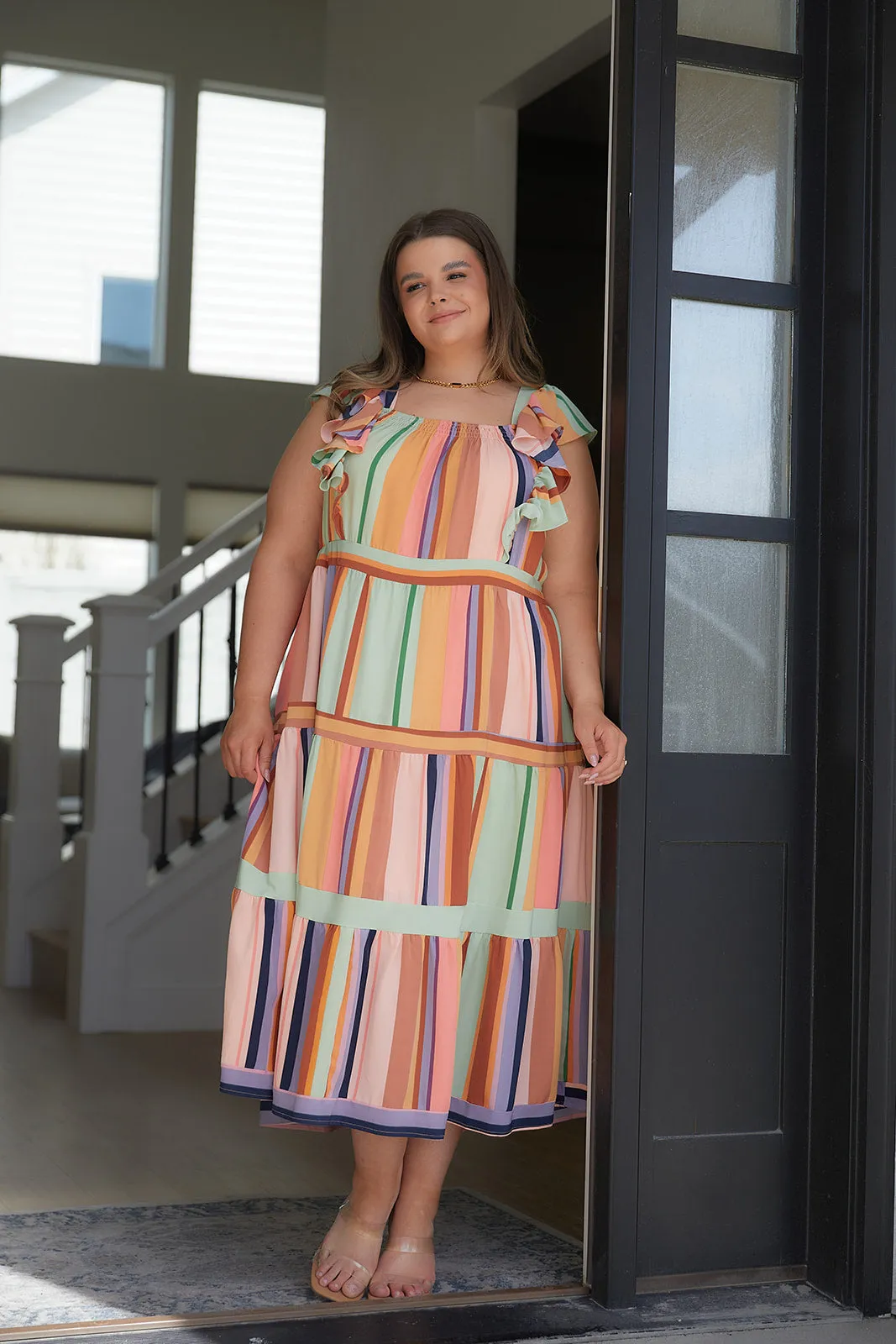 Painted Palette Midi Dress - Entro