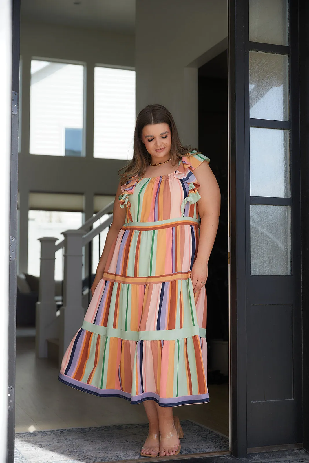 Painted Palette Midi Dress - Entro