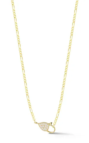 Pavé Clasp Link Necklace