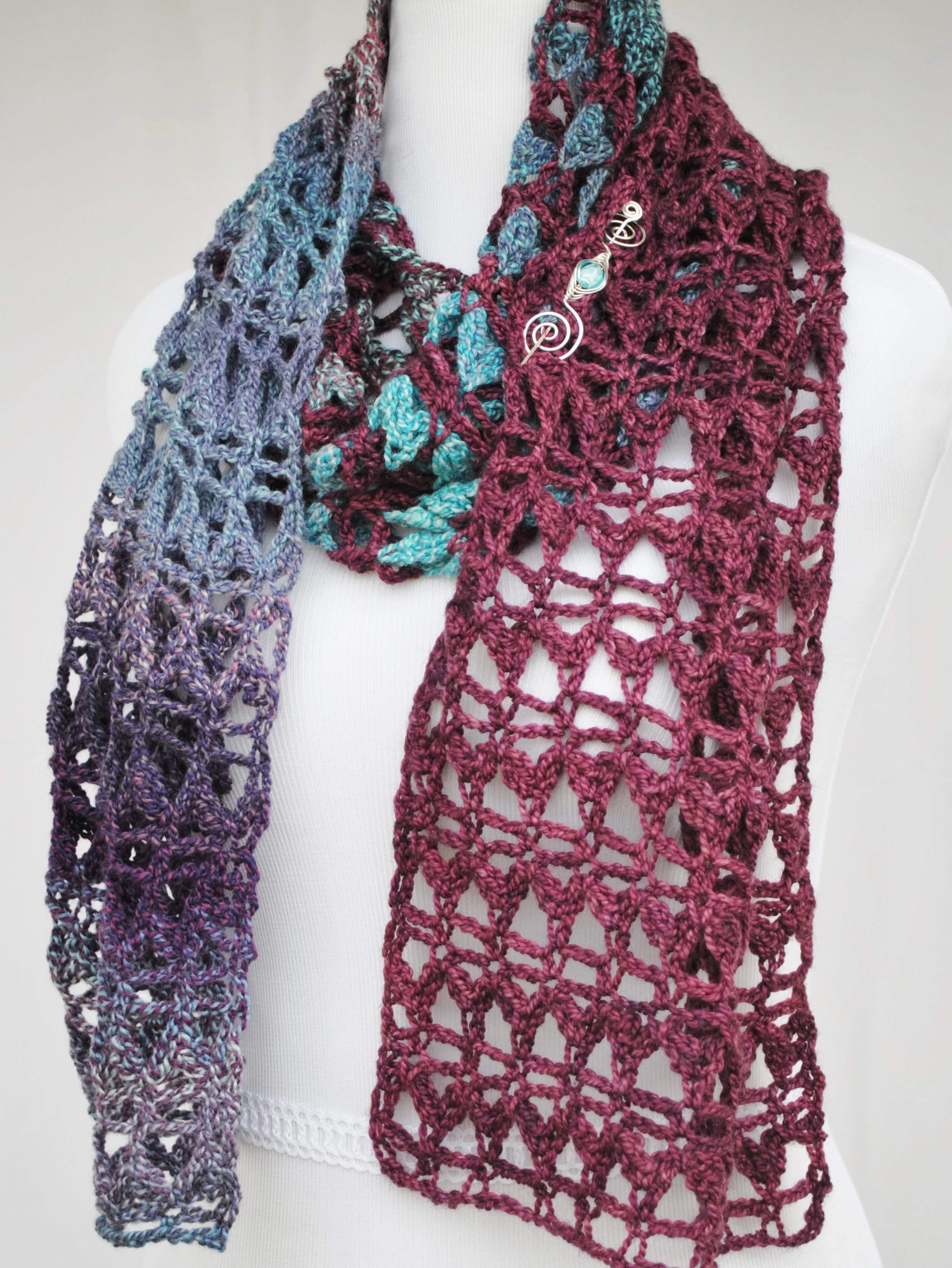 PDF Hues in Flux Crocheted Scarf