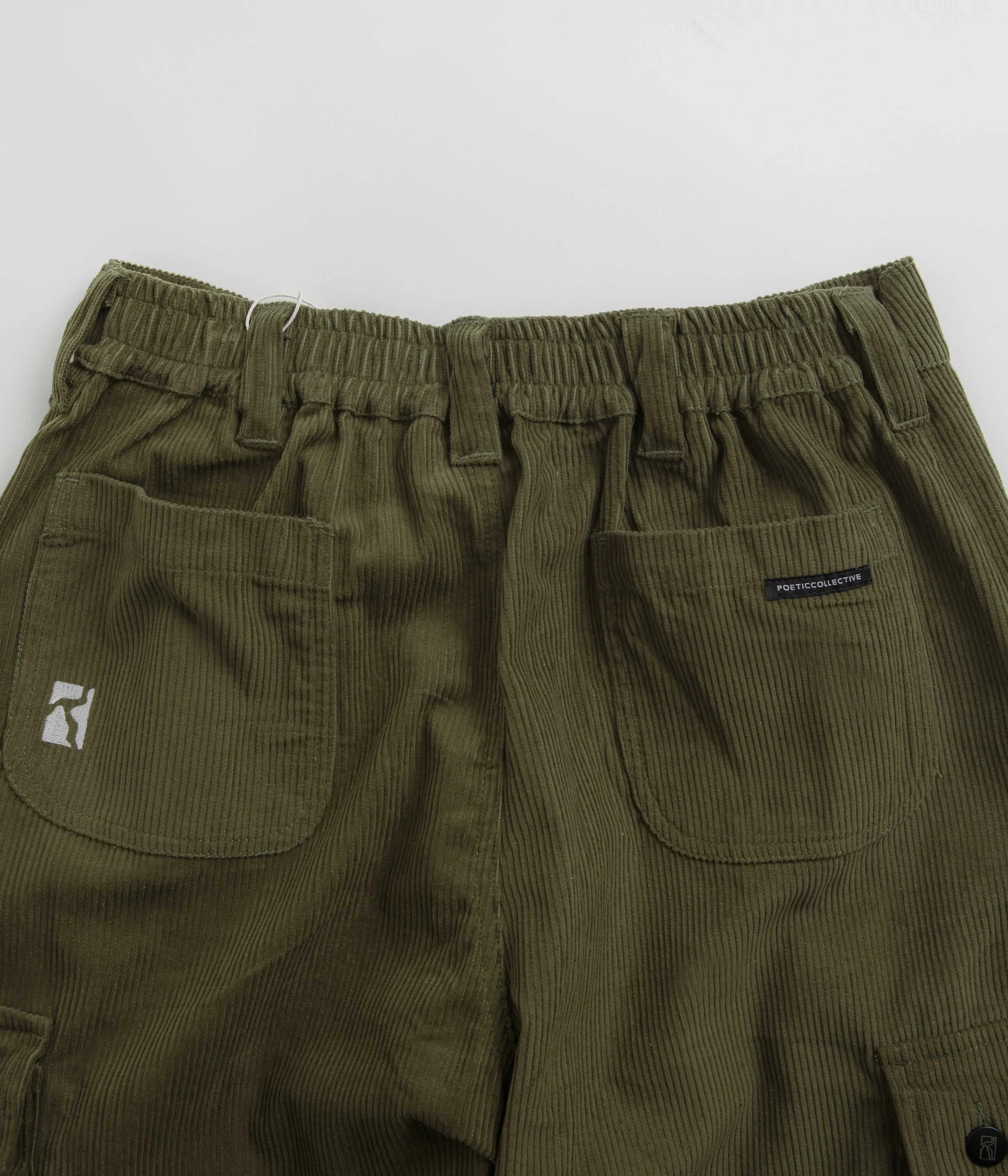 Poetic Collective Poet Corduroy Cargo Pants - Olive Green