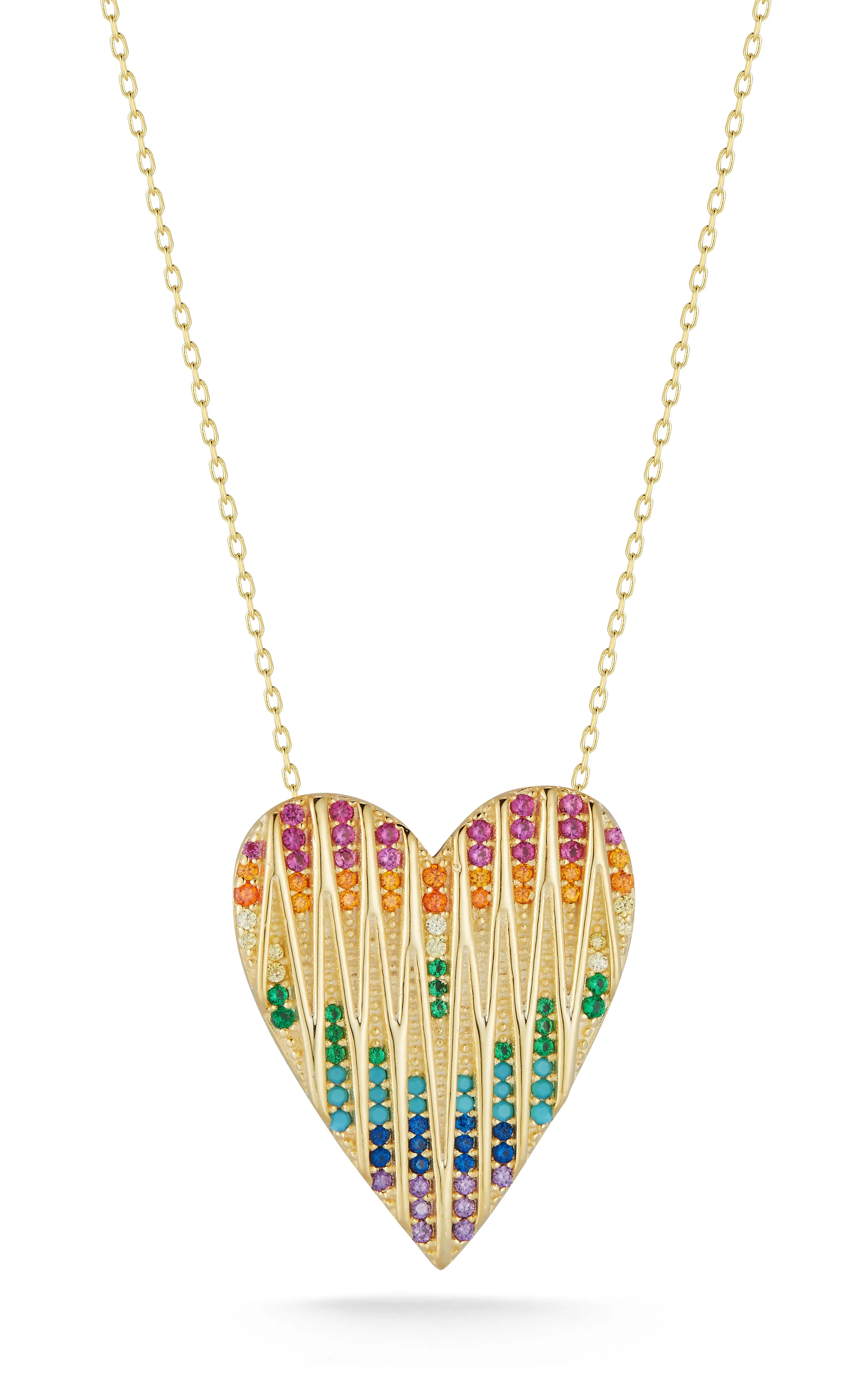 Rainbow Heart Necklace