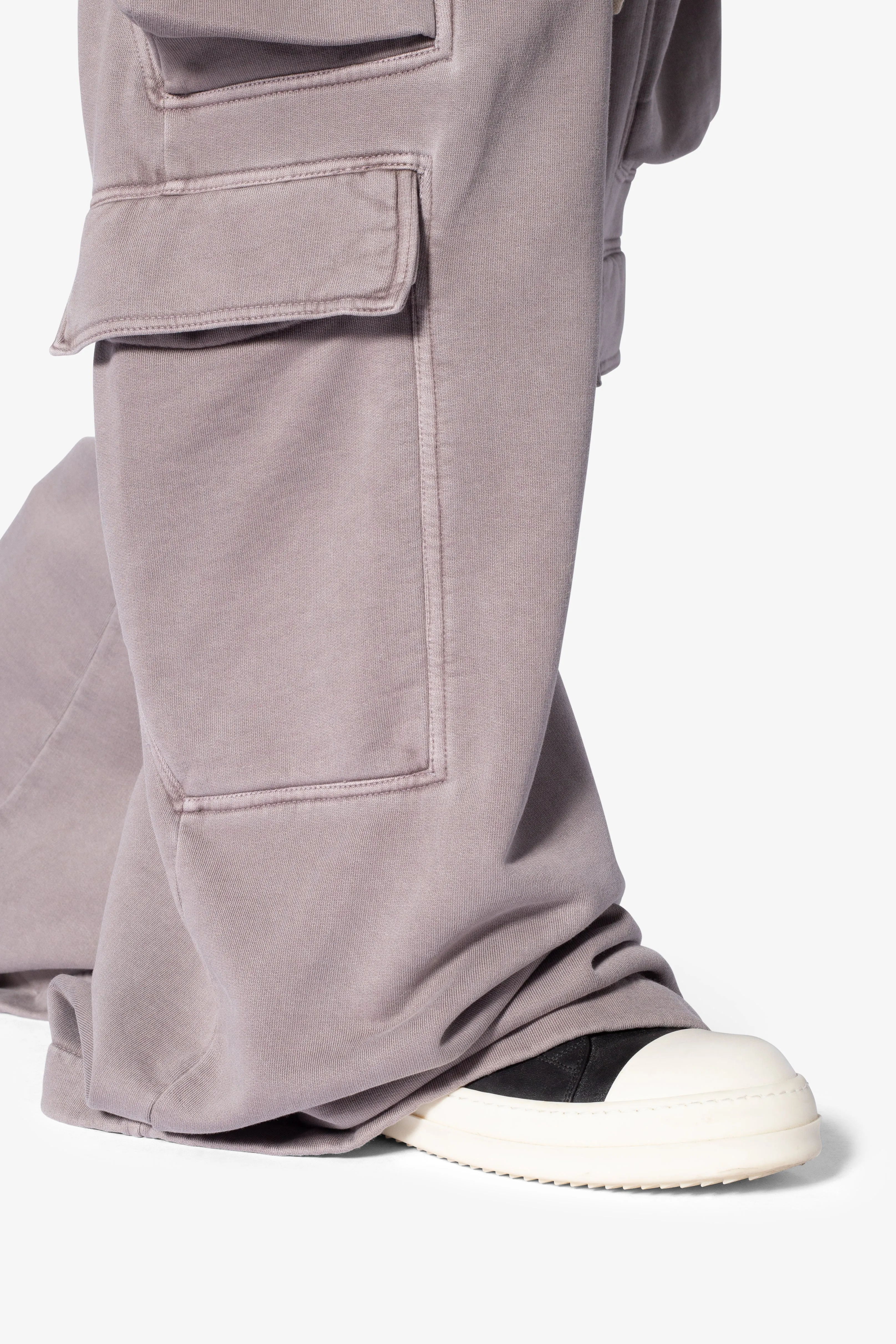 Rave Double Cargo Sweatpants - Washed Mauve