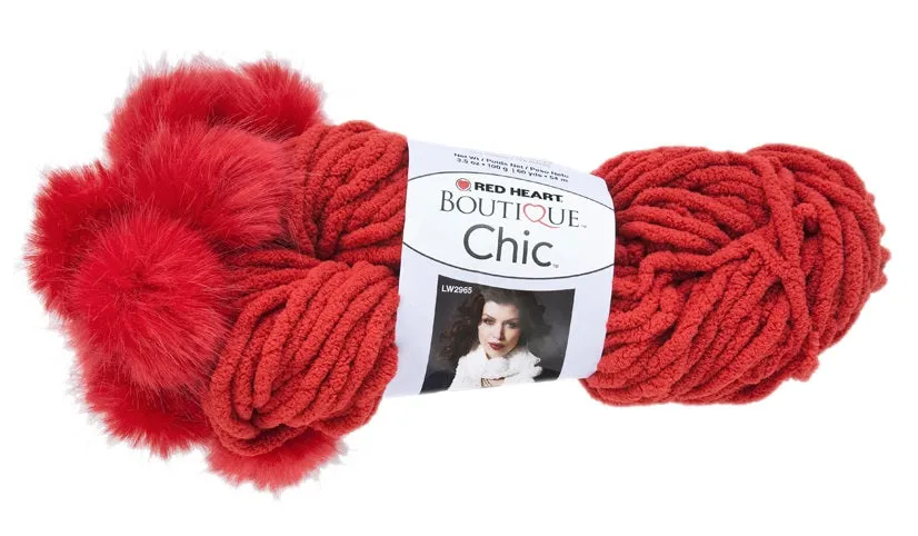 Red Heart Boutique Chic Pom Pom Yarn