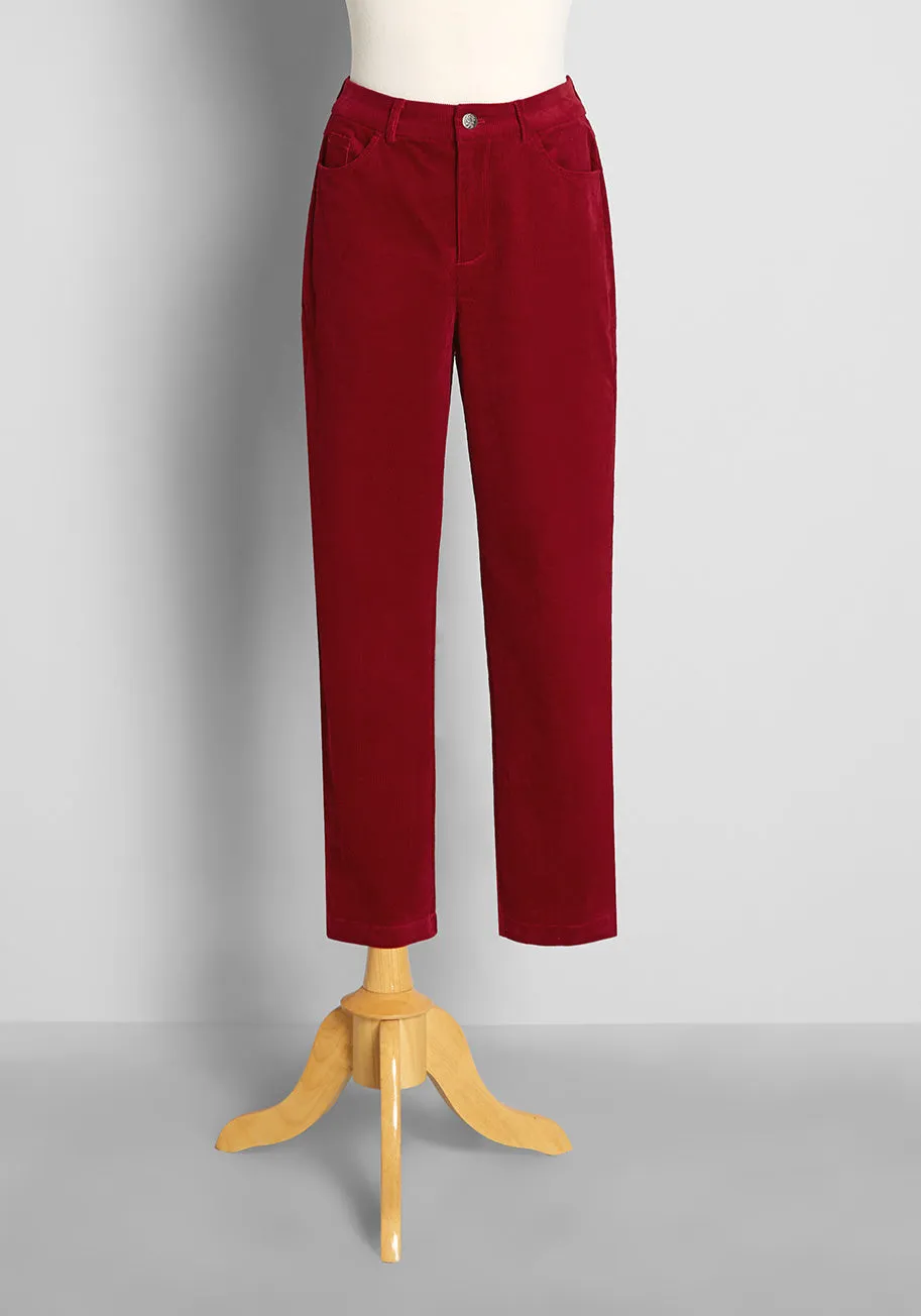 Ruddy Radiance Cord Pants