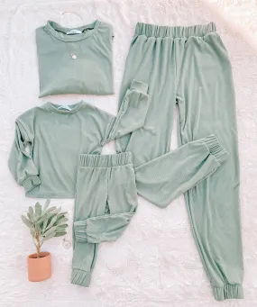 Sage Green Mommy and Me Loungewear