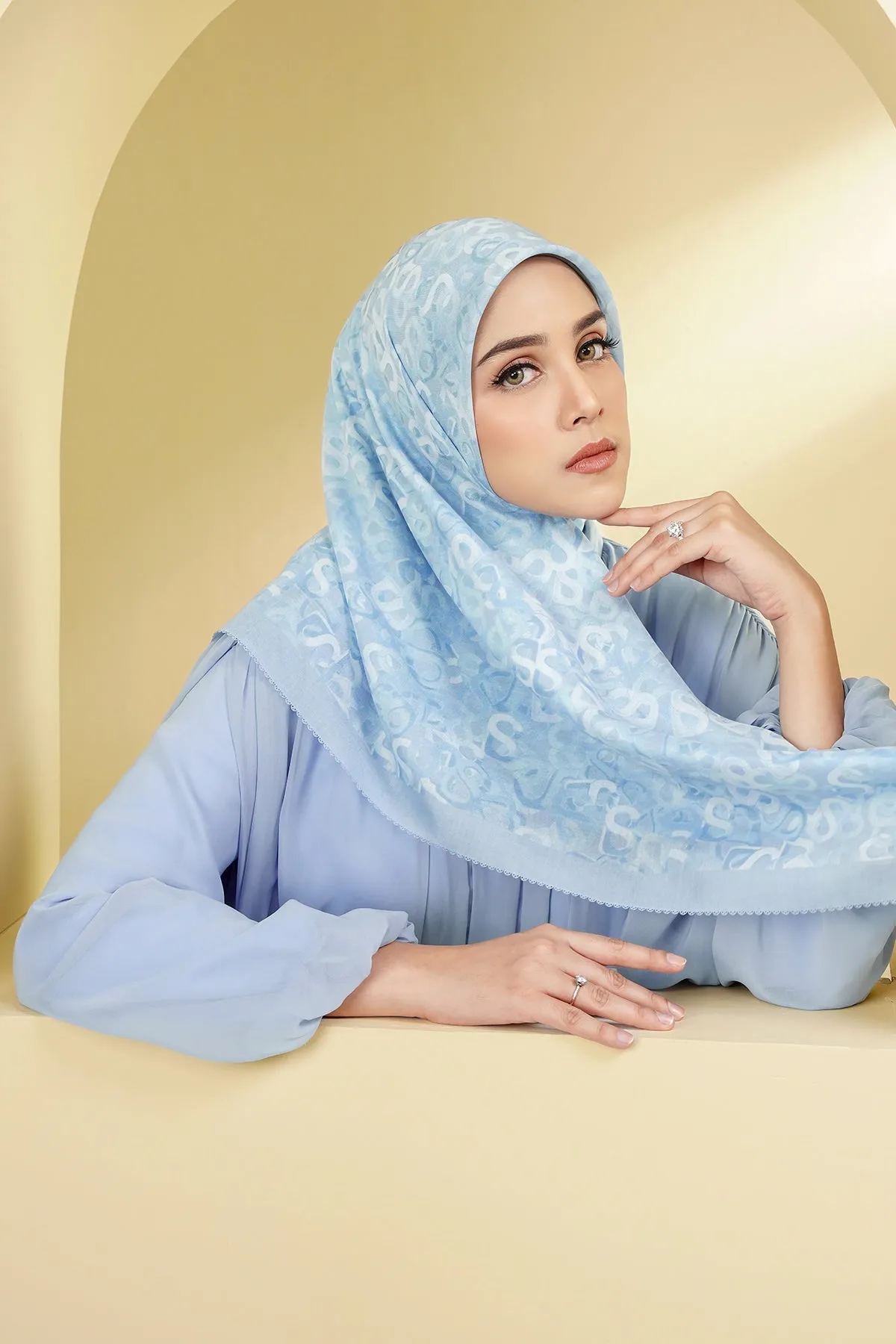 Samla Voile Square - Baby Blue