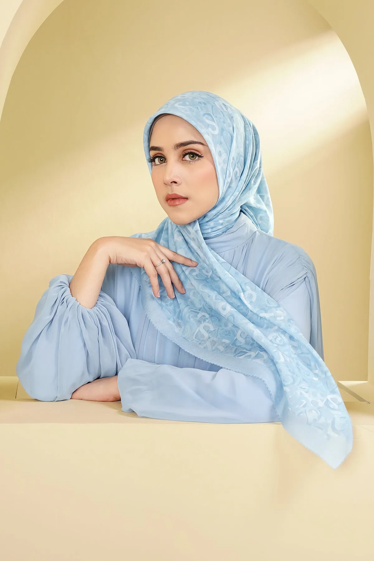 Samla Voile Square - Baby Blue