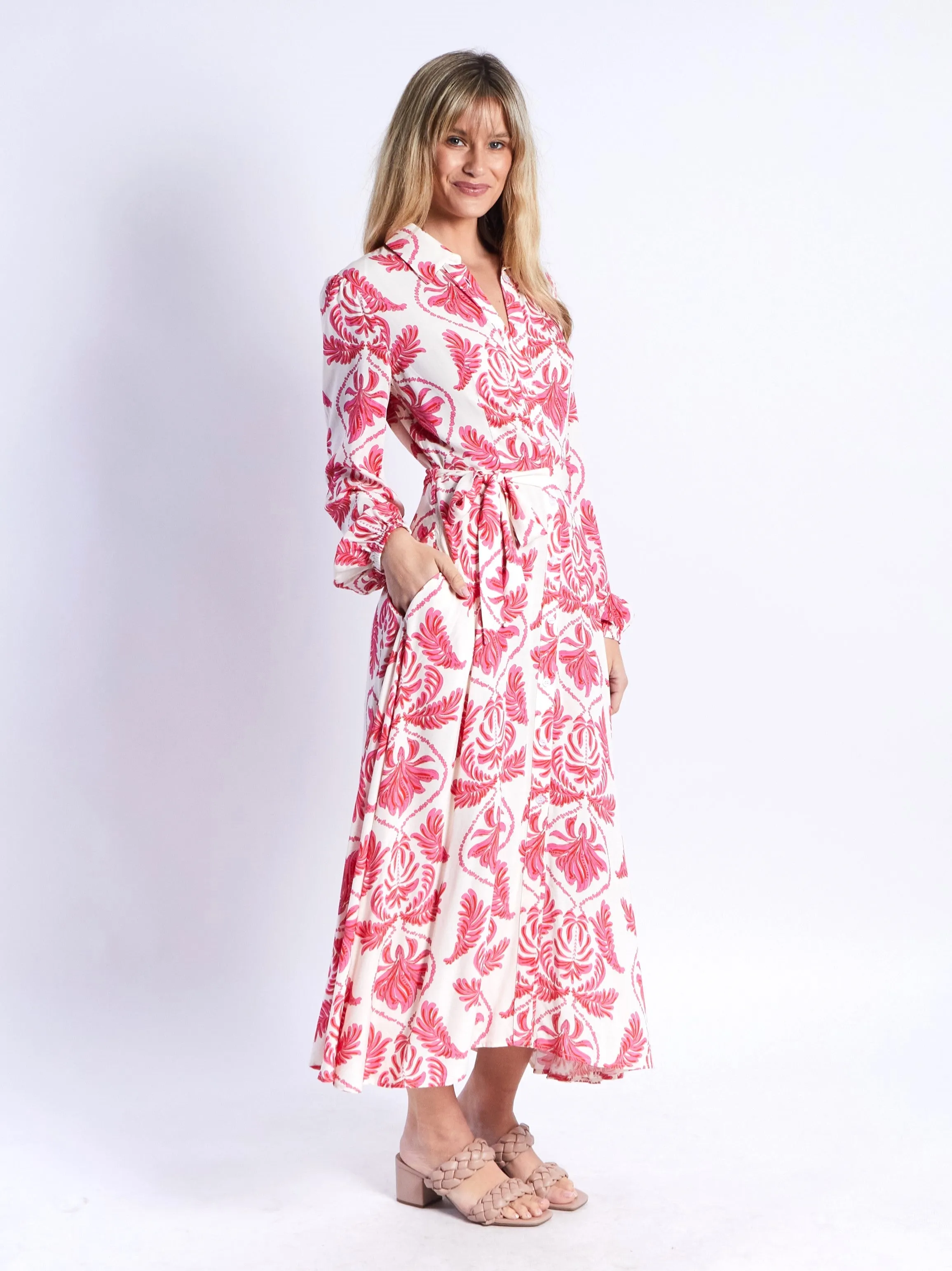 Sana Dress - Pink Print