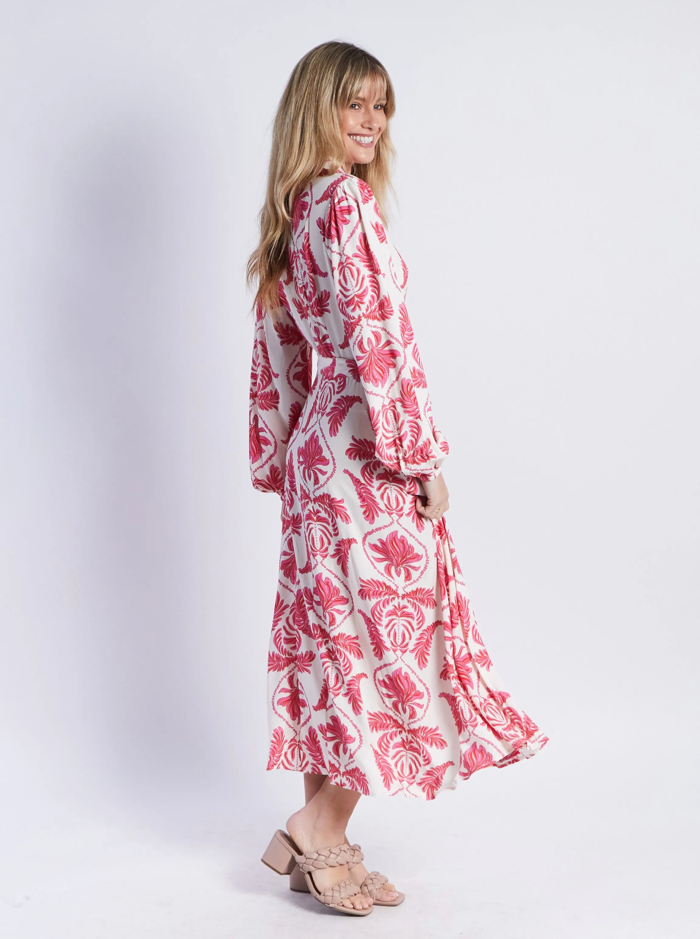 Sana Dress - Pink Print