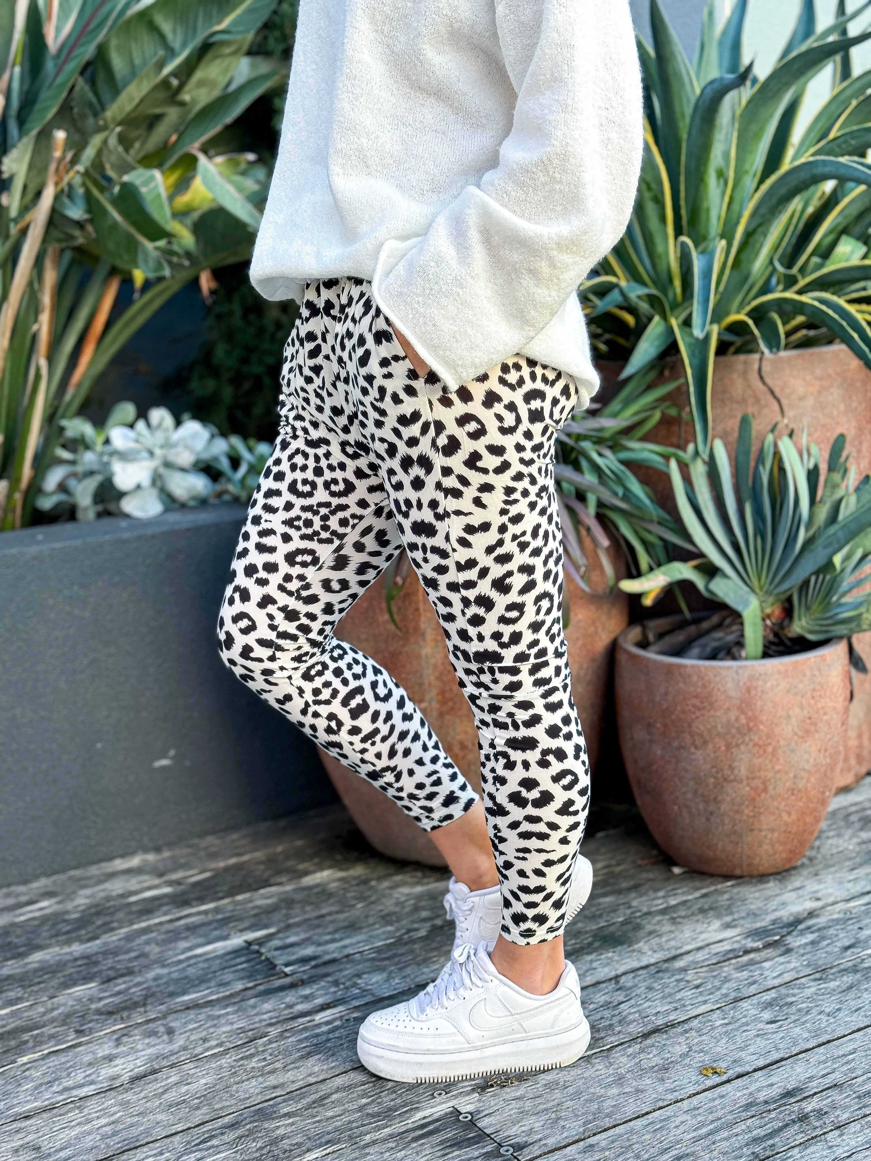 Sasha Leopard Slouch Pants