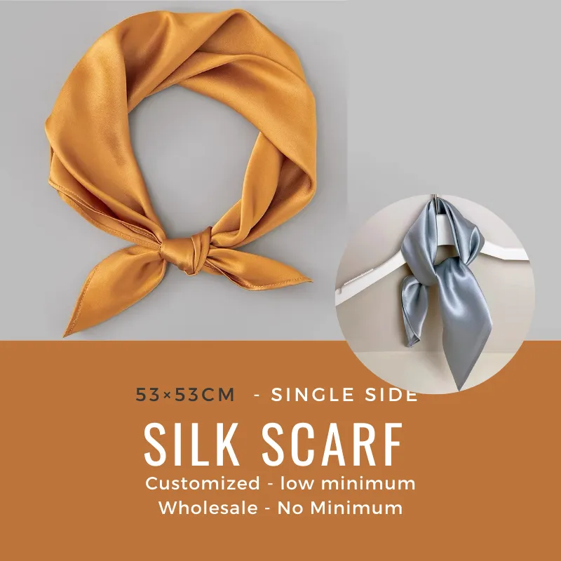 Silk Scarf Custom Wholesale for neck / head / hair - 53×53cm