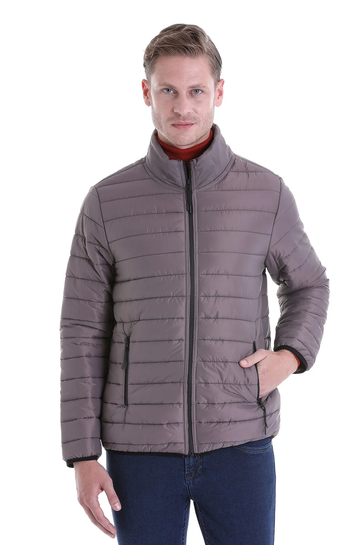 Slim Fit Ceasar Mink Padded Coat