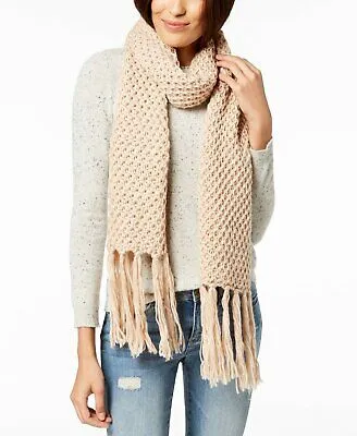 Steve Madden Lurex Knit Tassel Scarf, One Size