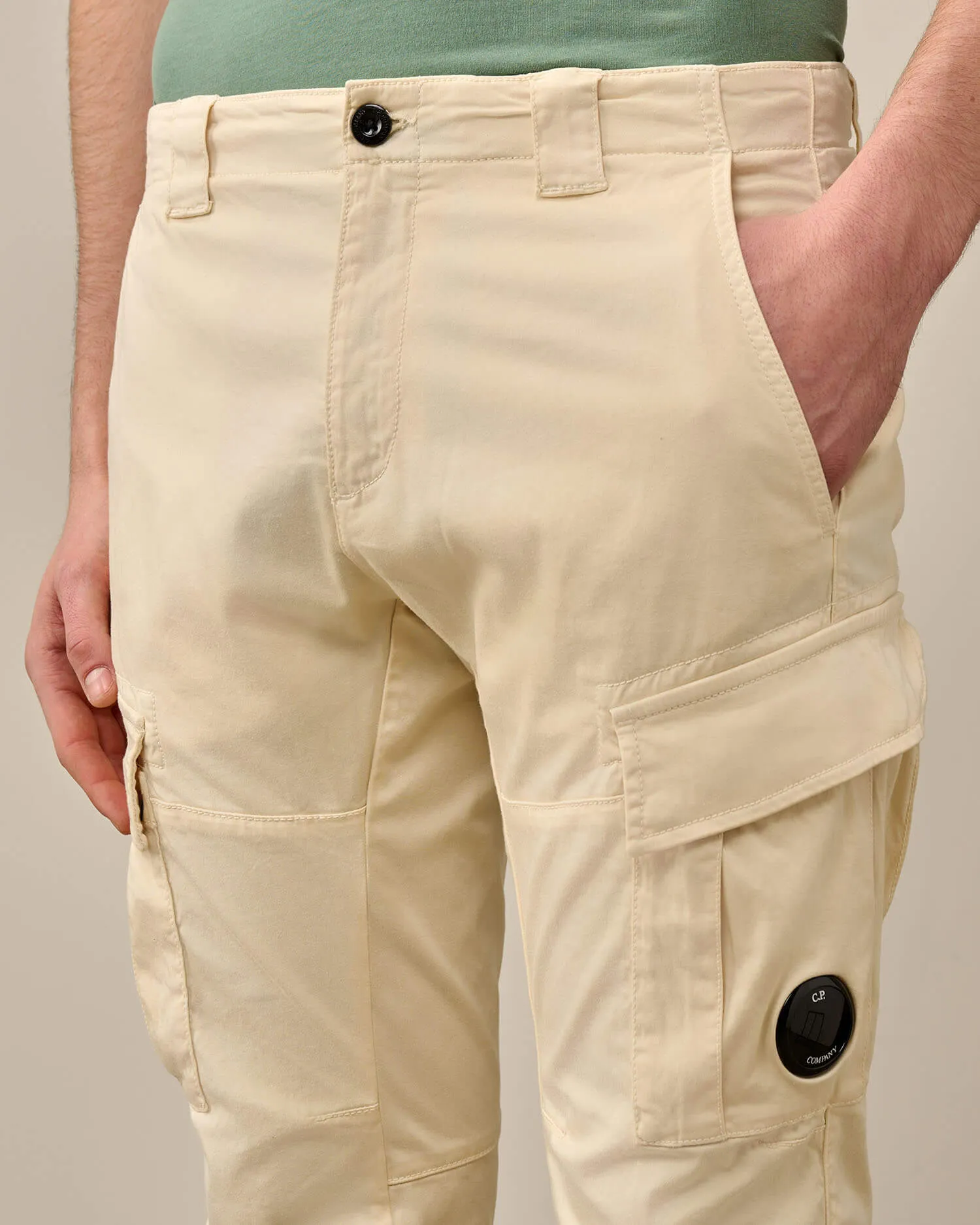 Stretch Sateen Ergonomic Lens Cargo Pants