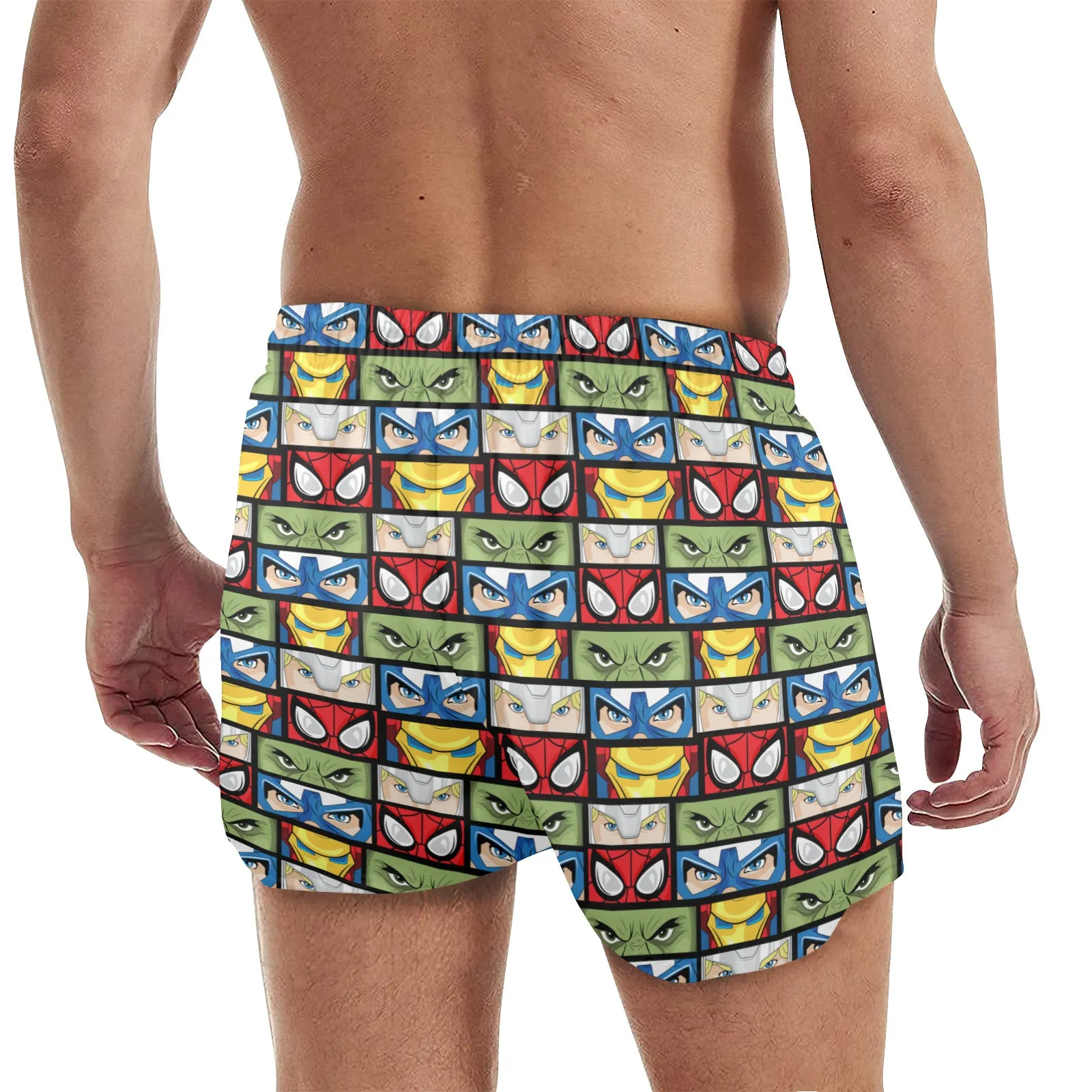 Super Heroes Eyes Men's Quick Dry Athletic Shorts