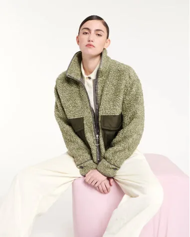 T-Coat Green Shearling Jacket