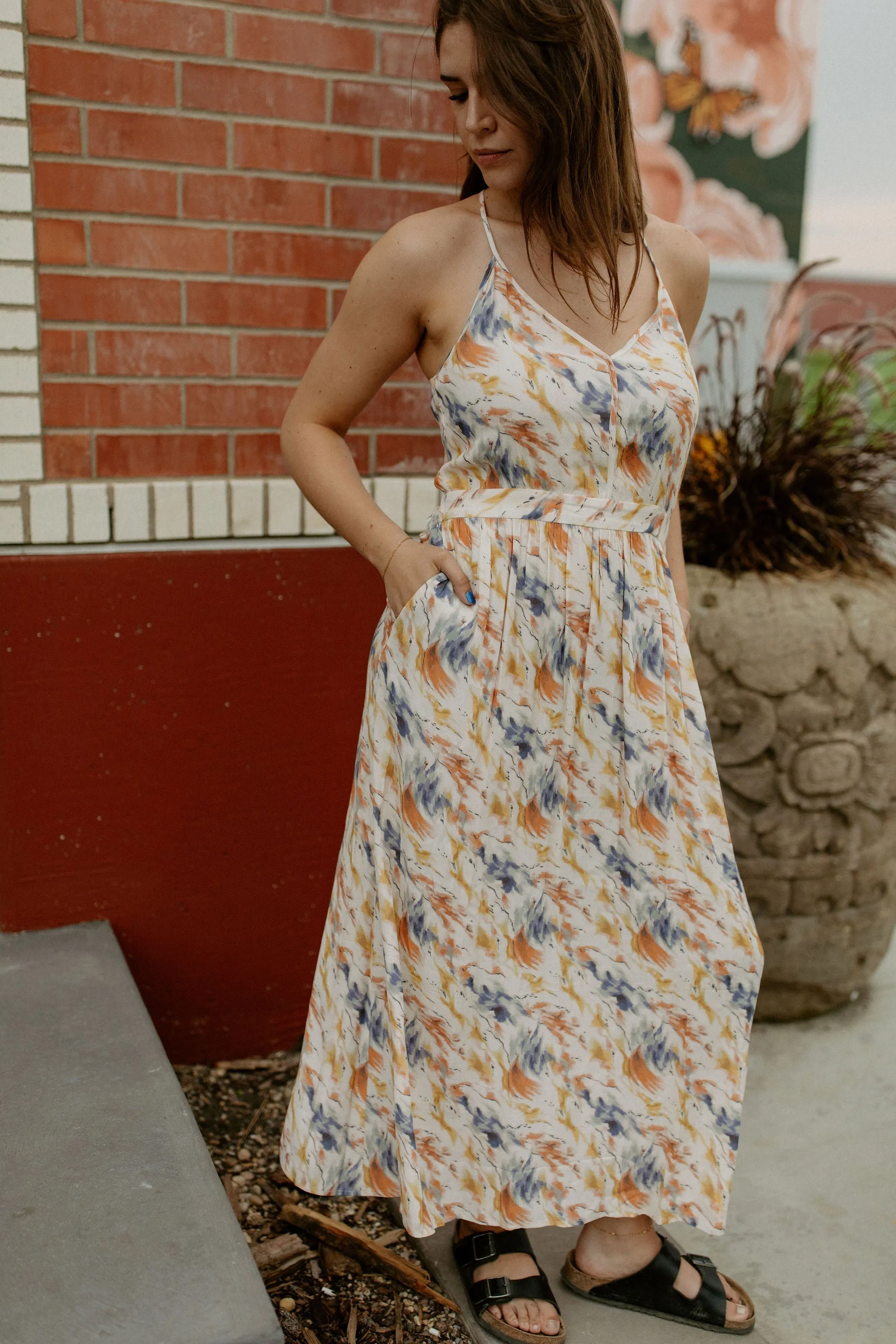 The Kasia Watercolour Maxi Dress