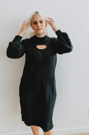 The Mollie Knit Dress - Pitch Black