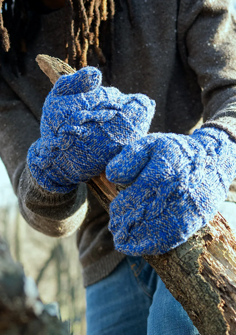 Twisted Rock Mittens <br/><small>knitting pattern</small>