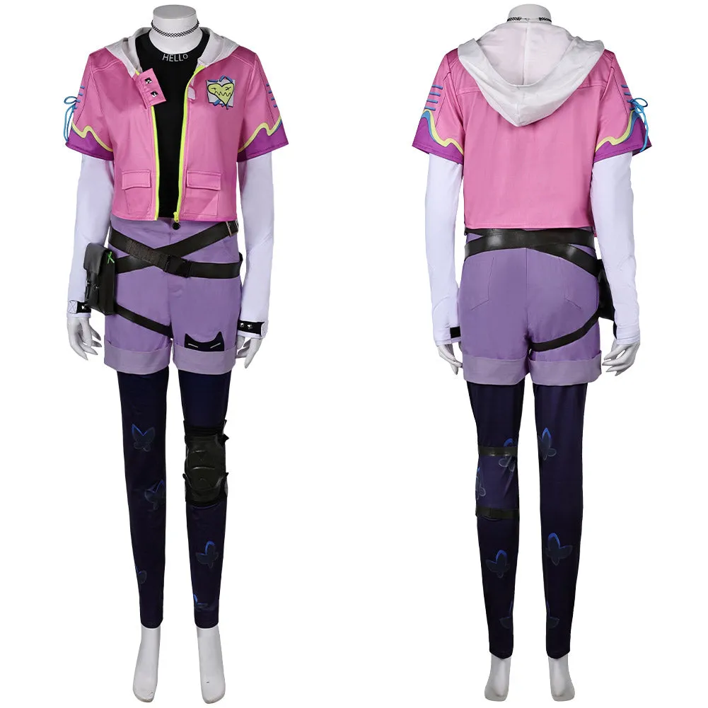 Valorant Clove Women Pink Outfit Party Carnival Halloween Cosplay Costume