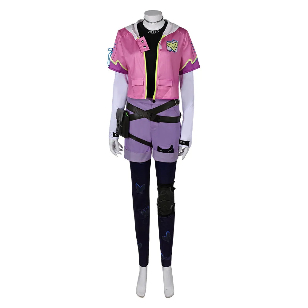 Valorant Clove Women Pink Outfit Party Carnival Halloween Cosplay Costume