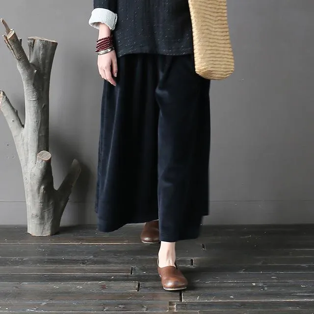 Wide Leg Corduroy Palazzo Pants