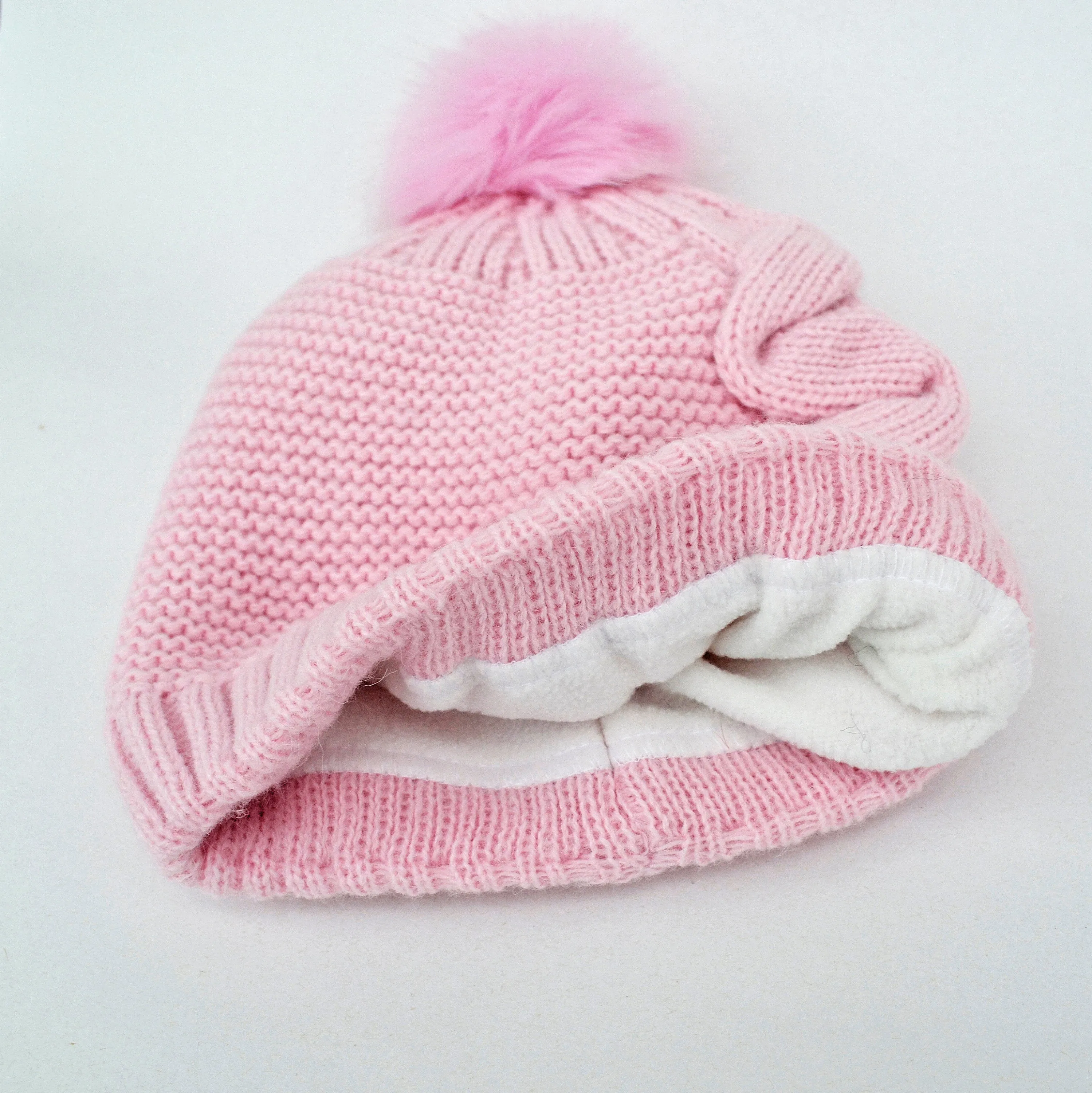 Winter Child Hat with Flower Brooch, Girl hat and Scarf, Child Pom Pom Hat, Child Knit Hat, Knit Girl Hat, Kids Winter Wear, Girl Knit Hat