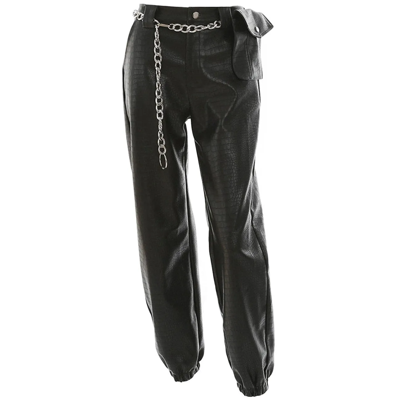 WLS Scale Texture PU Pants