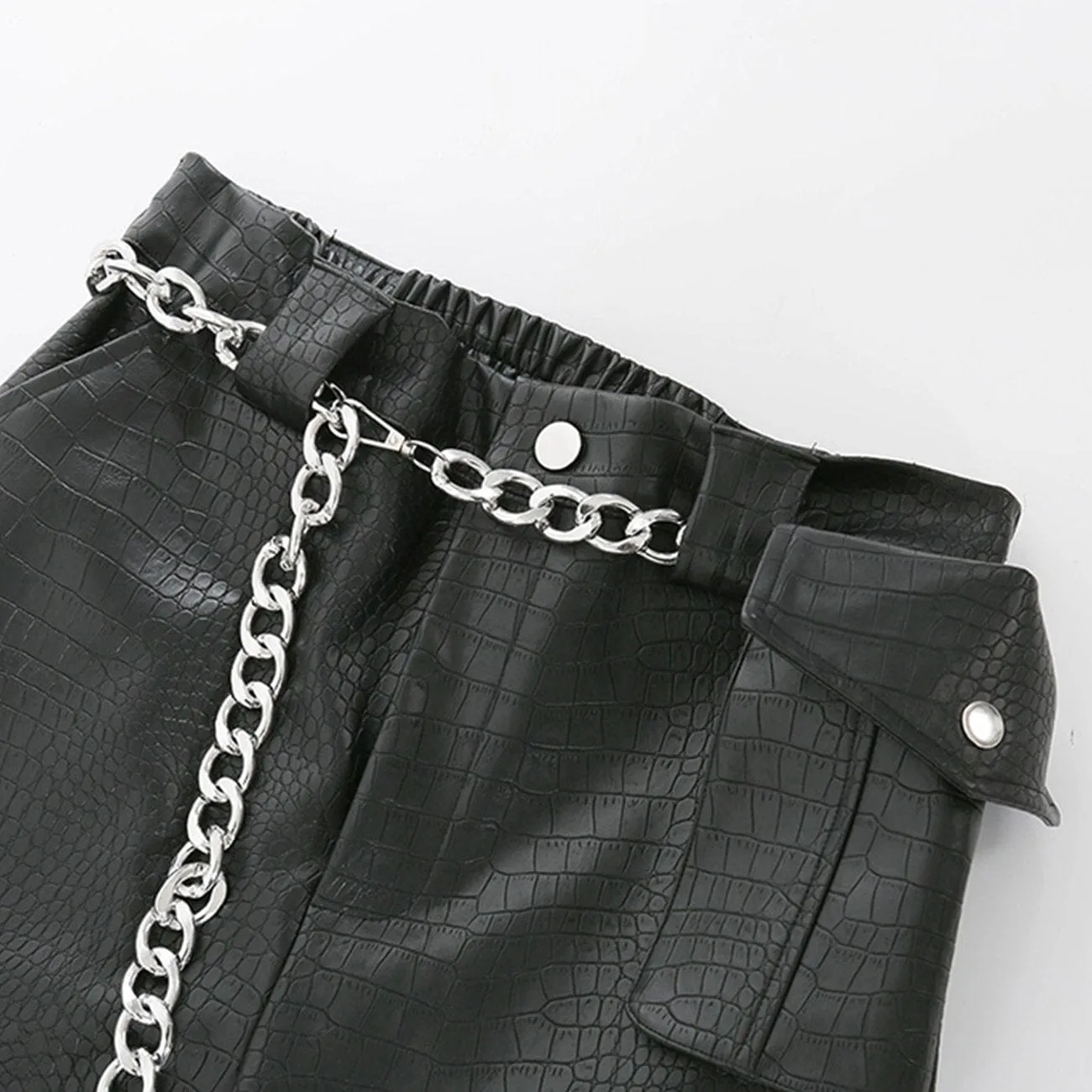 WLS Scale Texture PU Pants