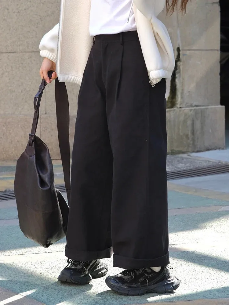 Women's Modern High Waist Wide Leg Pants