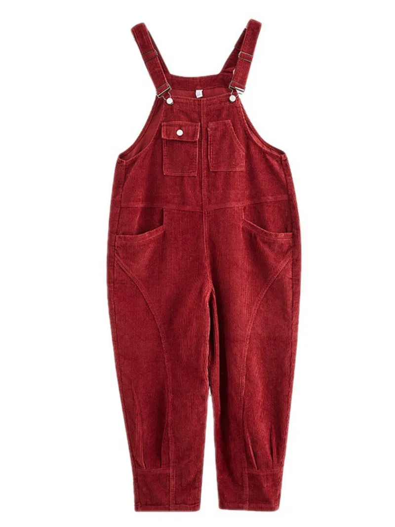 Women's Playful Pockets  Bib Overalls Dungarees